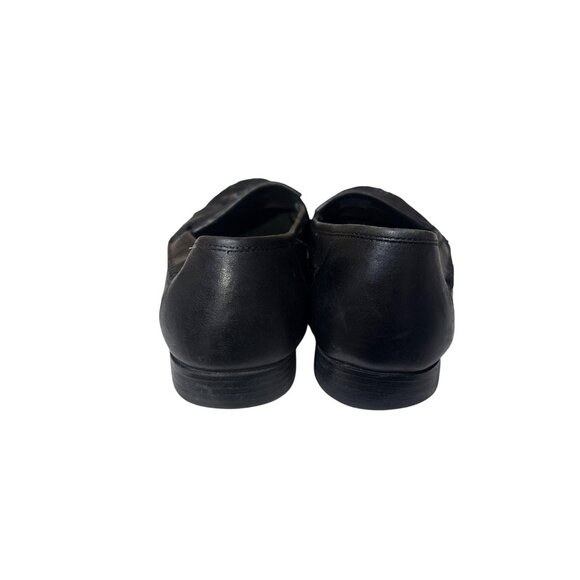 Giorgio Brutini Mens 10.5M Black Leather Tassel Loafers With Woven Detail & Rubb - Picture 4 of 7